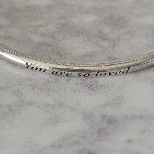 Pandora You Are So Loved Enamel Loving Heart Silver Bangle 17cm 590746 Free Post - Picture 6 of 18