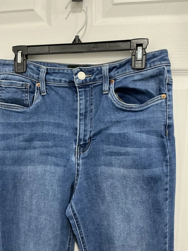 Pantalones de mezclilla Refuge Extreme acampanados campana parte inferior talla 9 azul hippie festival 30x32 Foto 2 de 4