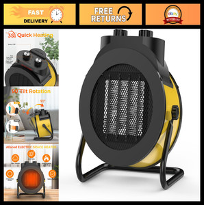 1500W Electric Space Heater, 90° Adjustable Angle, Overheat Protection, Indoor/O