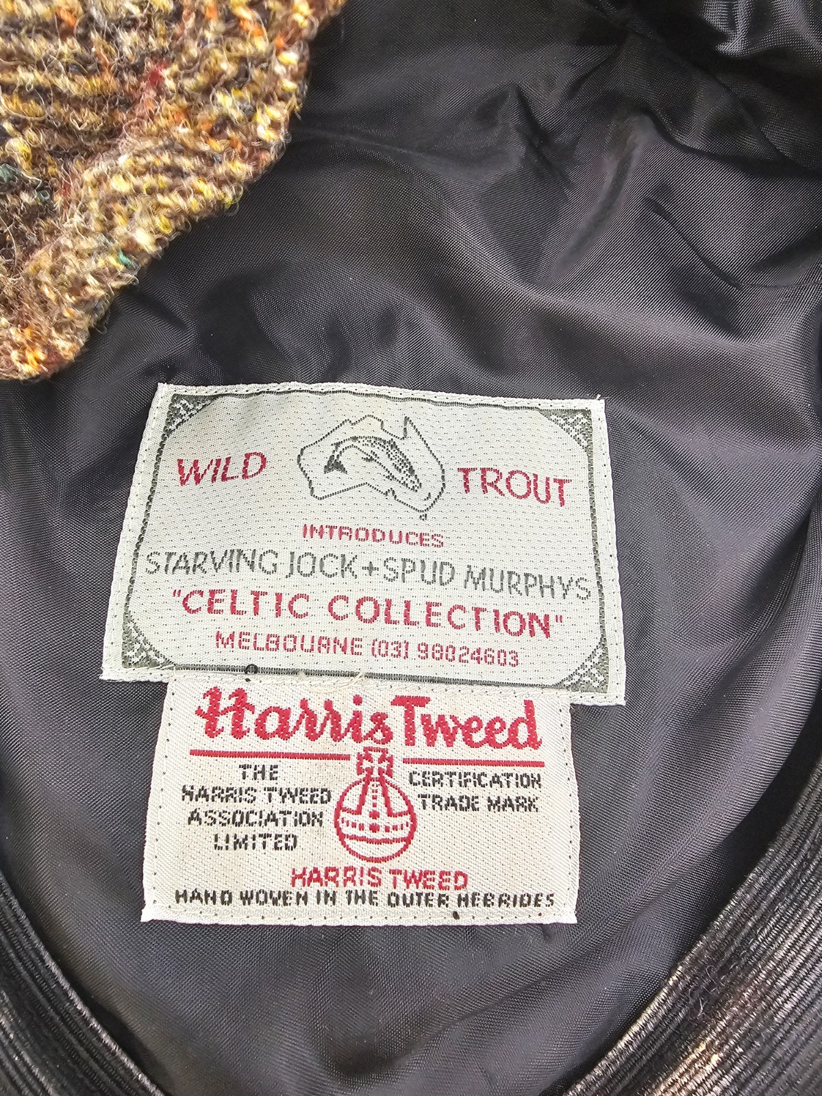 Harris Tweed Flat Cap Patchwork Brown Wool XL – B… - image 7