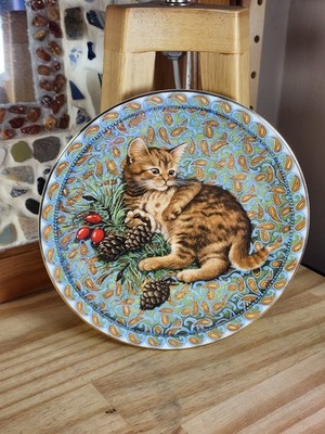 Aynsley Fine Bone China Meet My Kittens Katzenteller Januarblüte Kätzchen
