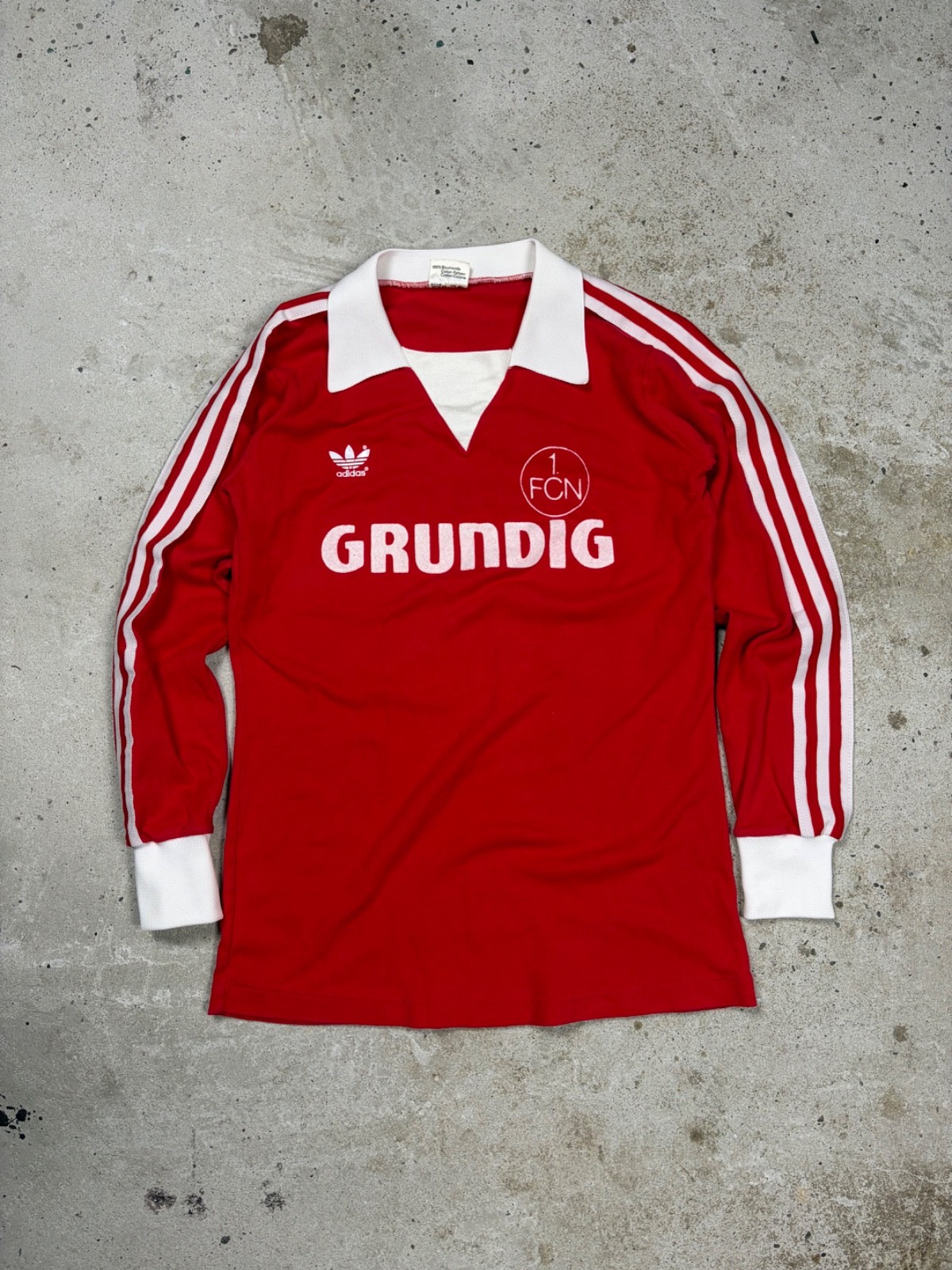 Vintage 1977-1979 Adidas x Nurnberg Home Long Sleeve Jersey Small