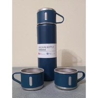 500ml Stainless Steel Blue Insulated Vacuum Flask Thermos - NEW