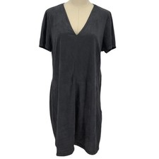 Forever 21 Plus Size Charcoal Grey V Neck Short Sleeve Tunic Dress Size 1X