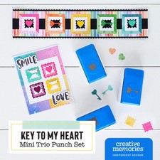 Creative Memories Key to My Heart Trio Punch Set