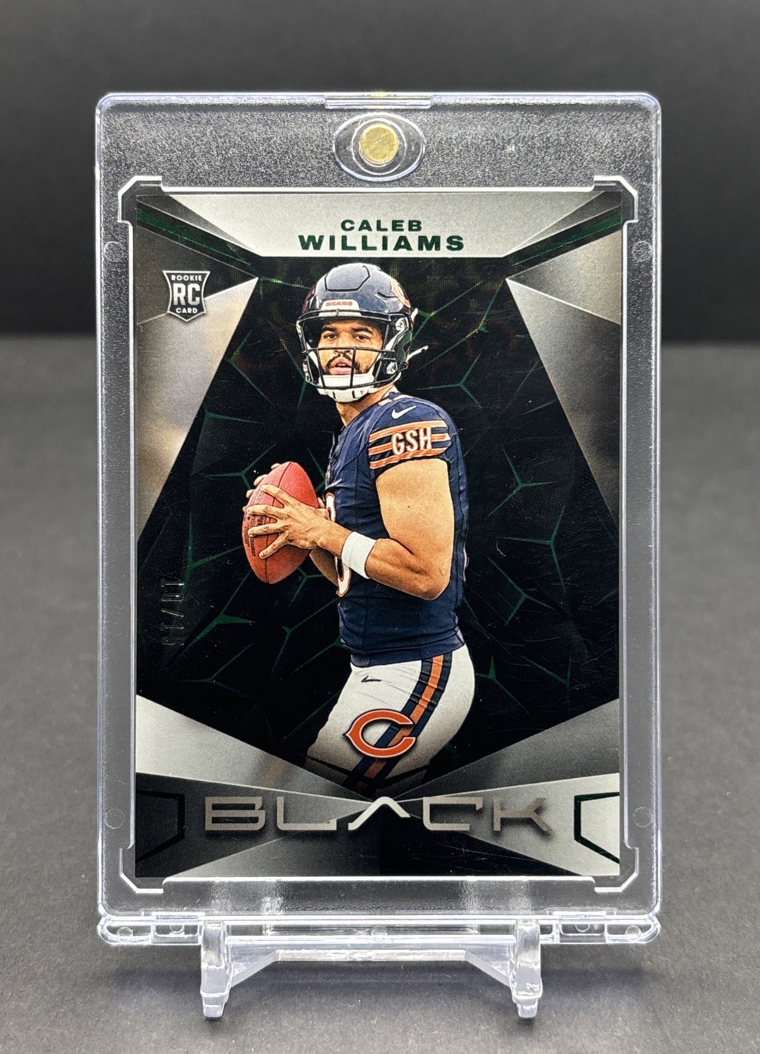 2024 PANINI BLACK NFL #118 Caleb Williams Chicago Bears RC Emerald /15