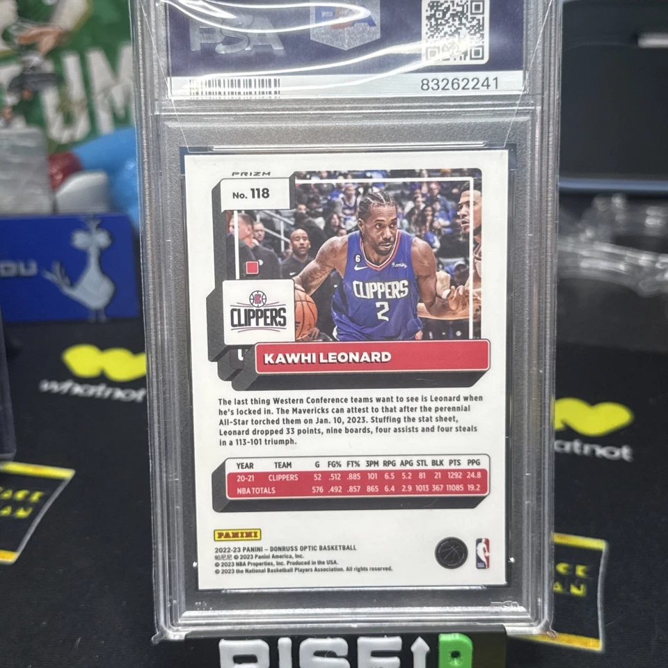 Kawhi Leonard 2022 Donruss Optic Photon SSP PSA 10 #118 Foto 2 de 2