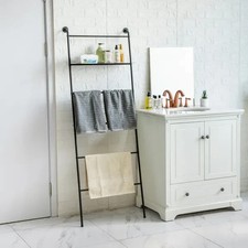 Towel Stand Ladder, Matte Black