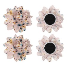 3.1" Dog Collar Flowers for Dogs Dark Peach 4Pcs