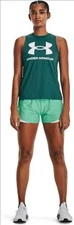 NWT Women’s Under Armour Sportstyle Green Tank Top Size Large