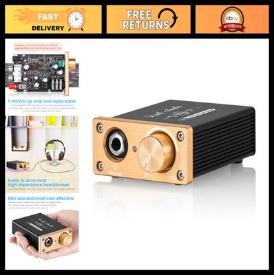 Mini Hi-Fi Headphone Amplifier, Class A, RCA Input, 6.35mm/3.5mm, Desktop PC