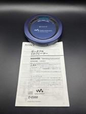 Sony D-E666 CD Player Discman Walkman Blue - Parts or Repair