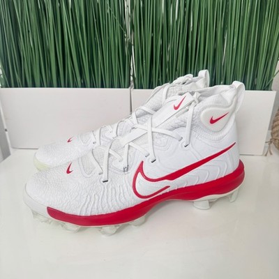 Nike Alpha Huarache NBY NXT MCS Mens Baseball Cleat White Red DJ6519-104 Size 13