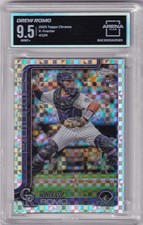 ARENA CLUB 9.5 MT+ 2025 TOPPS CHROME X-FRACTORS RC DREW ROMO ROCKIES GR120