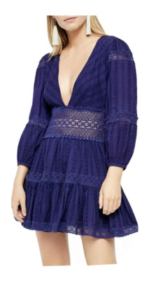 free people delightful mini dress Free People The Delightful Mini Dress - Navy