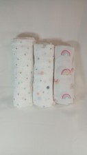 Lot Of 3 Aden  Anais Baby 100 Cotton Muslim Swaddle Multi Purpose Blankets
