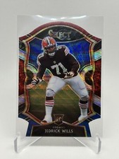 Jedrick Wills 2020 Panini Select - Concourse #90 Tri-Color Prizm Die-Cut (RC)