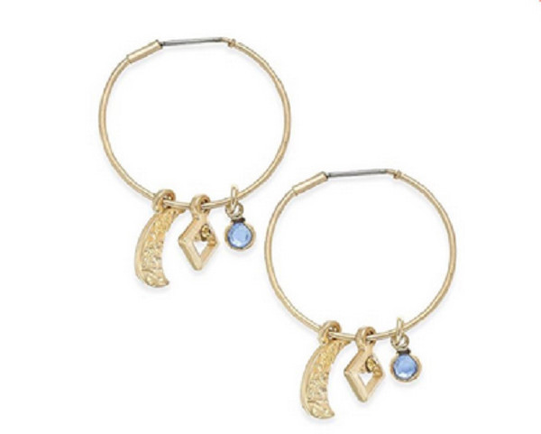 Женские серьги-кольца с несколькими подвесками Inspired Life золотистые 2190₽