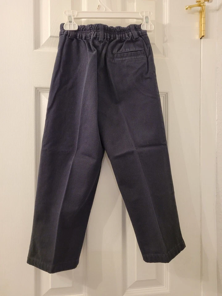 PANTALONES/PANTALONES DE VESTIR SONOMA NEGROS PLISADOS DELANTEROS NIÑOS TALLA 6R USADOS Foto 2 de 4