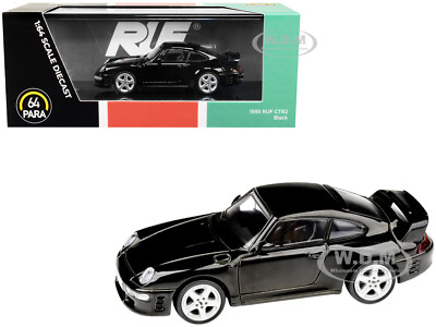 1995 RUF CTR2 BLACK 1/64 DIECAST MODEL CAR BY PARAGON PA-55373