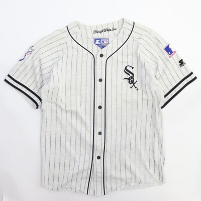 Vintage Chicago White Sox Starter Jersey Size Large Pinstripe 90s