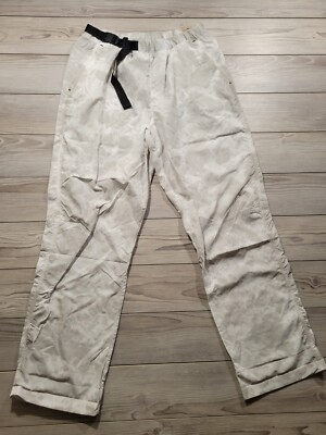 Nike Sportswear Tech Pack Men's Sz L Woven Belted Pants Light Silver DX0243-034