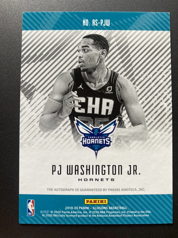 2019 Panini Illusions PJ Washington Jr #RS-PJW Rookie Autograph RC,(HUCK’S) - Image 2 of 2