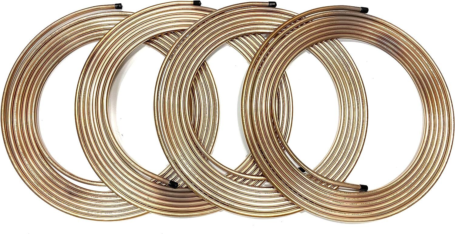 25 Ft Roll Of Copper Nickel Fuel / Transmission Line Coil. 1/2" O.D. Tube - Foto 2