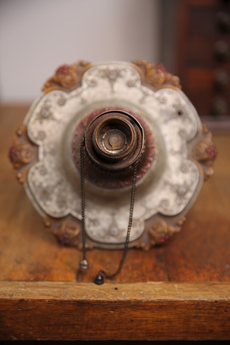 Vintage Art Deco Light Wall Sconce antique Lamp No shade pull chain ornate brass - Picture 3 of 14