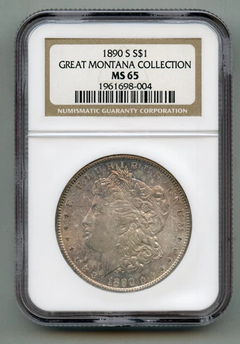 1890 S Morgan Silver Dollar NGC MS 65