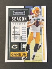 2020 PANINI CONTENDERS PACKERS AARON RODGERS SEASON TICKET BASE CARD #1