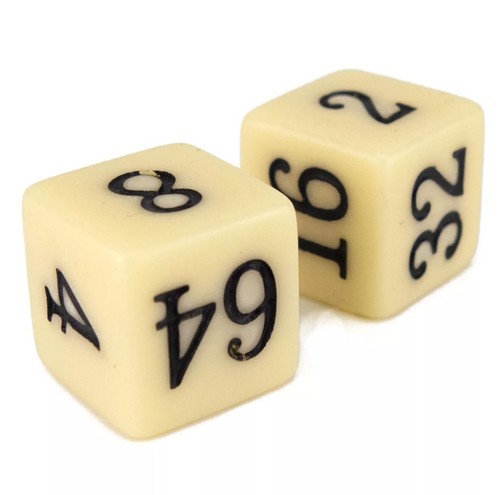 Backgammon Doubling Dice x2 16mm * Replacement Acrylic Dice Set Board Game Spare - Picture 3 of 12
