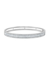 Authentic CRISLU Baguette Bangle in Platinum- SM