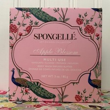 SEALED SPONGELLE APPLE BLOSSOM BODY WASH INFUSED BUFFER SPONGE 3 OZ