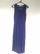 Hinge Dress Women's Size Extra Small Blue Maxi Dress Sleeveless Laced Detail