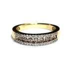 10k yellow gold .47ct white brown diamond fancy anniversary band ring 2.8g 6.25 — photo 10