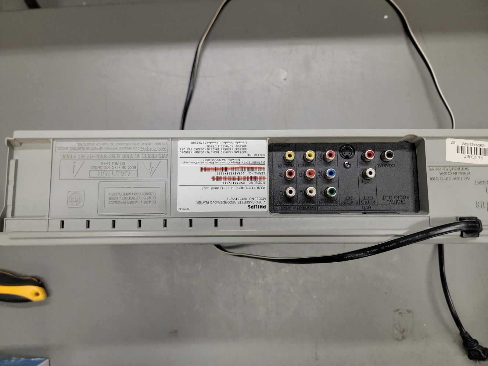 Philips DVD VCR Combo Player DVP3345V/17 Good Physical Condition Please