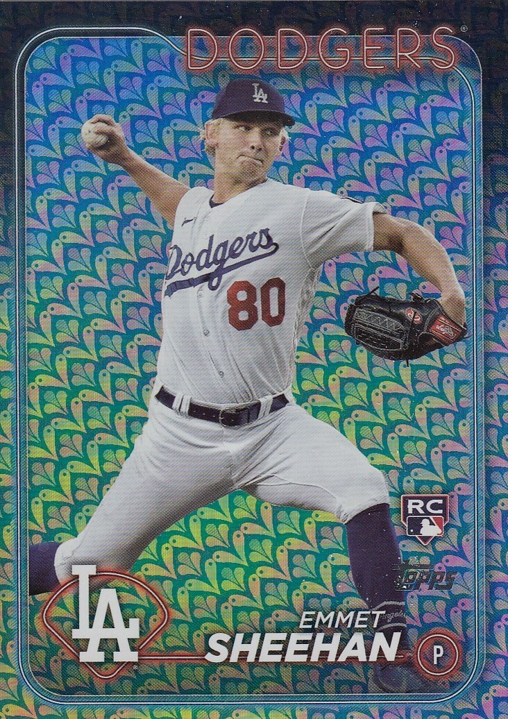 EMMET SHEEHAN TOPPS ROOKIE RAINBOW FOIL PARALLEL RC DODGERS #283 2024 24