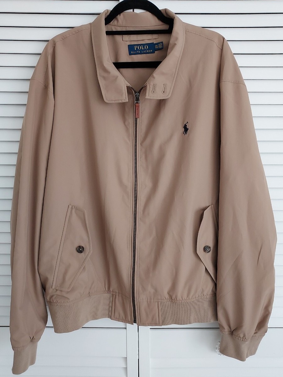 Mens Polo Ralph Lauren Khaki Zip Front Jacket XXL | eBay