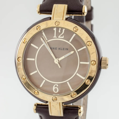 Anne Klein Vergoldet Quarz Uhr Bunt Schillernd Ziffernblatt 10/9994