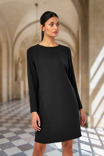 long sleeve dress knee length