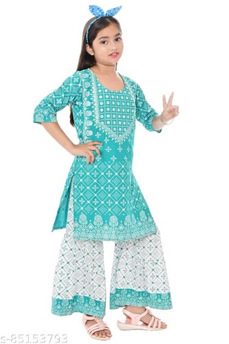 Indian Traditional New stylish Baby Girls kurta and salwar with For Kids - Picture 6 of 11