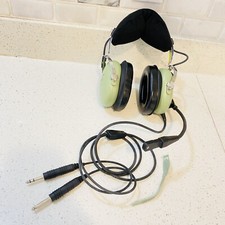 David Clark Model H10-13.4 Headset Aviation With Dual Ga Plugs Excellent