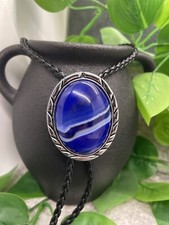 Rodeo Bolo Tie Western Cowboy Black Leather Necktie New Free Ship A4224