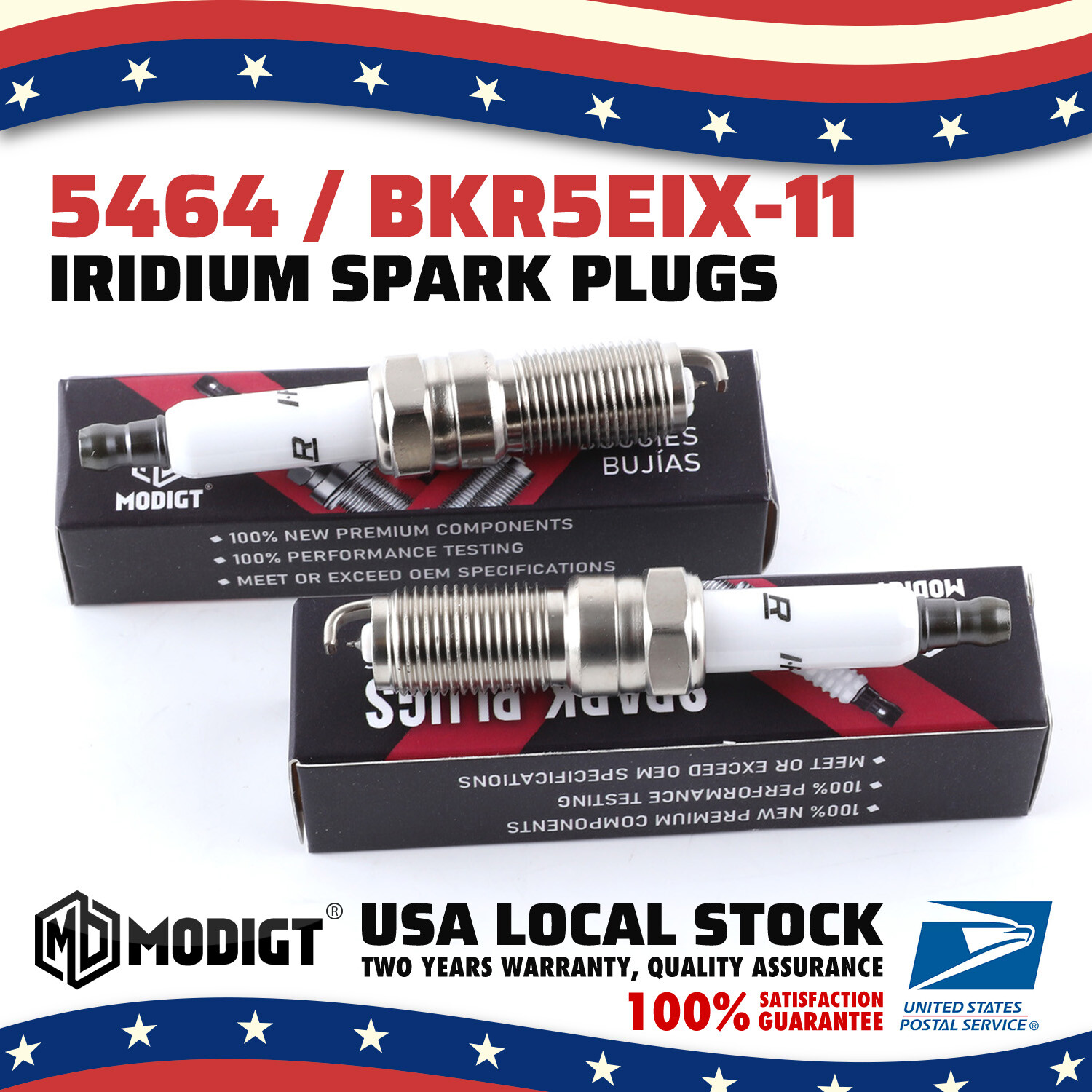 2x Brand NEW Genuine Fit For NGK 5464 Iridium IX Spark Plugs BR9EIX OEM Quality