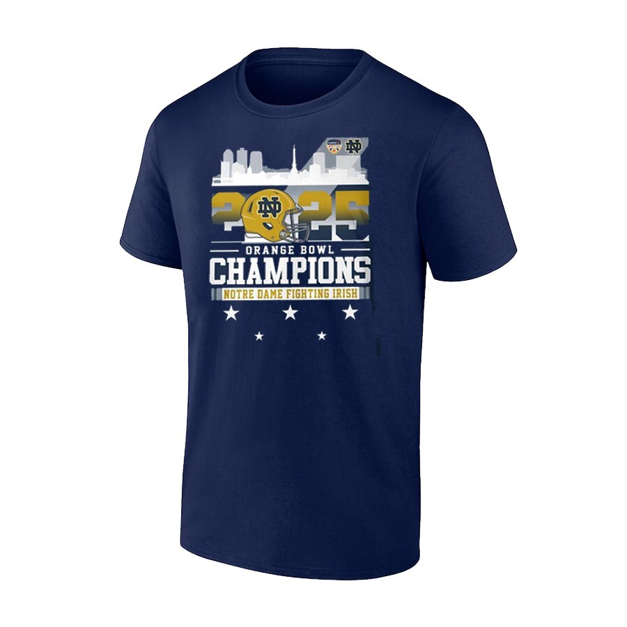 HOT! 2025 Orange Bowl Champions Notre Dame Football Team T-Shirt S