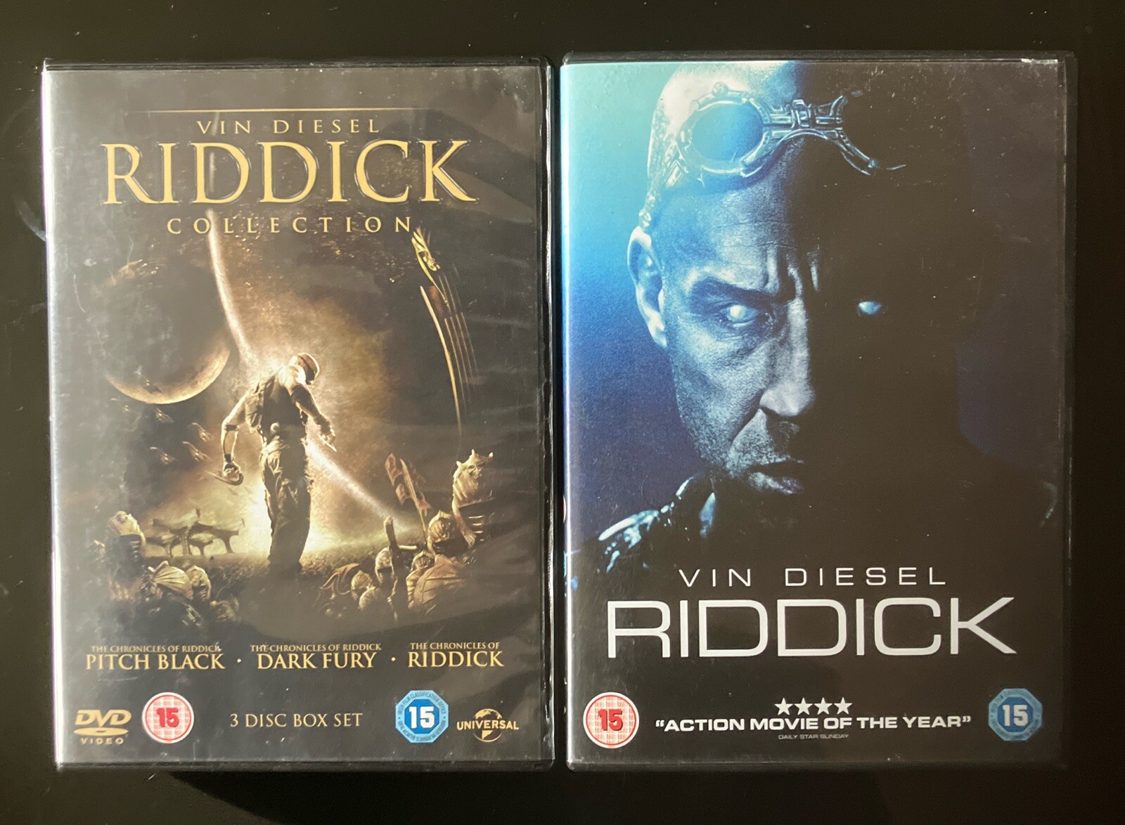 Riddick Complete Collection (DVD x 4) Pitch Black/Chronicles/Dark Fury/Riddick