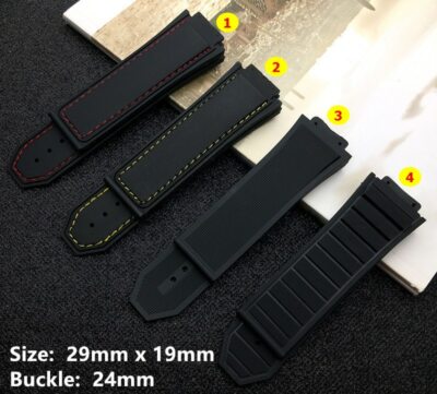 29 x 19 mm Silikon Kautschuk Uhrenarmband Armband für Hublot für King Power