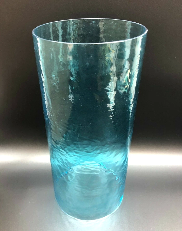 Candelabro linterna náutica huracán vidrio azul agua metal blanco RF India Foto 4 de 4