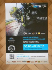 Originales großes Rennplakat Poster Motorrad GP Sachsenring 2017, 59 x 84 cm